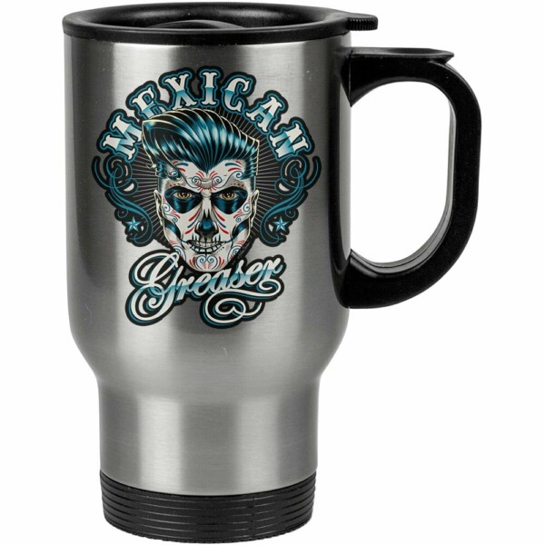 Caneca Térmica Caveira Mexicana Greaser 500ml Inox