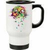 Caneca Térmica Caveira Neon Barulho 500ml Branca