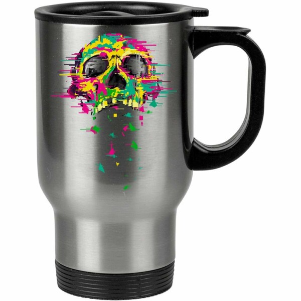 Caneca Térmica Caveira Neon Barulho 500ml Inox
