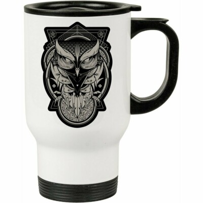 Caneca Térmica Coruja Alquimia 500ml Branca