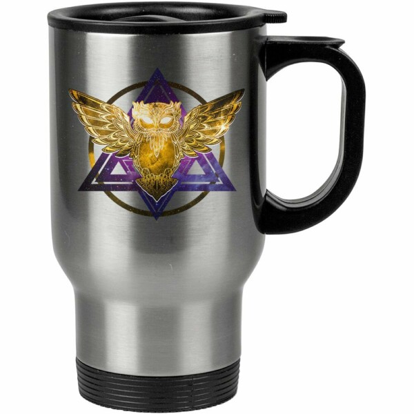 Caneca Térmica Coruja Cósmica 500ml Inox