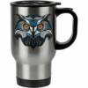 Caneca Térmica Coruja Linhas Azuis 500ml Inox