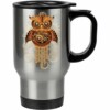 Caneca Térmica Coruja Vintage Punk 500ml Inox