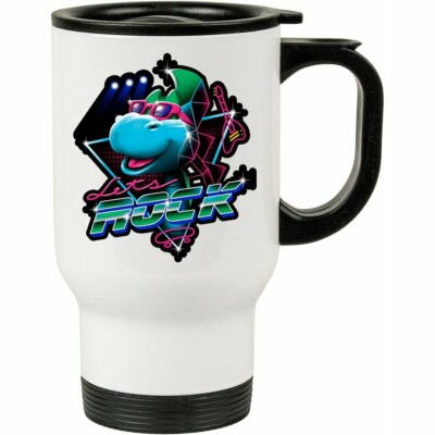 Caneca Térmica Dino Rock  500ml Branca