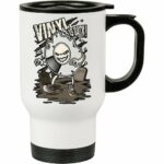 Caneca Térmica Disco De Vinil De Volta 500ml Branca