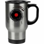 Caneca Térmica Disco De Vinil Dj Retro Grunge 500ml Inox