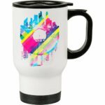 Caneca Térmica Disco De Vinil Urbano 500ml Branca