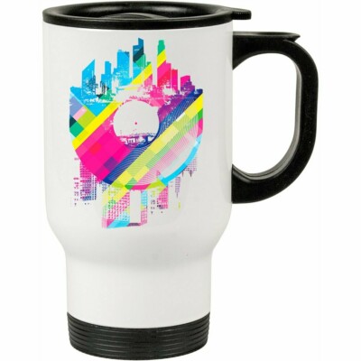Caneca Térmica Disco De Vinil Urbano 500ml Branca