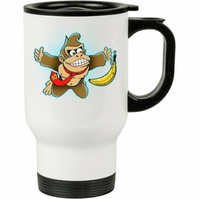 Caneca Térmica Donkey Kong Banana 500ml Branca