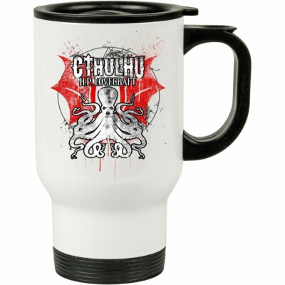 Caneca Térmica Lovecraft Cthulhu 500ml Branca