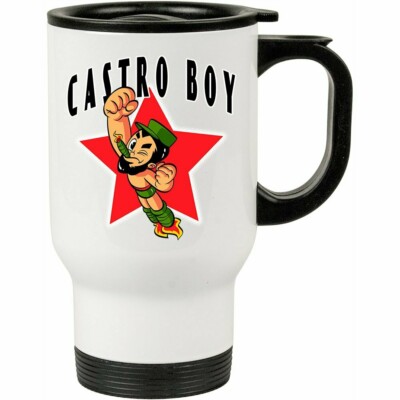 Caneca Térmica Fidel Castro Boy 500ml Branca