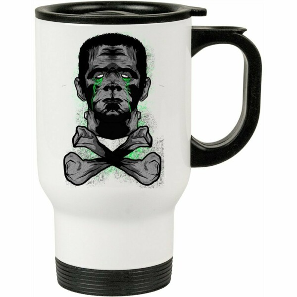 Caneca Térmica Frankenstein Chorando 500ml Branca