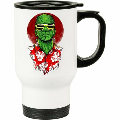Caneca Térmica Frankenstein Holiday 500ml Branca