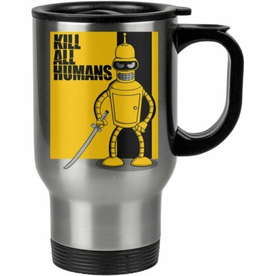 Caneca Térmica Futurama Kill All Humans 500ml Inox