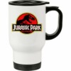 Caneca Térmica Jurassic Park Black Red 500ml Branca
