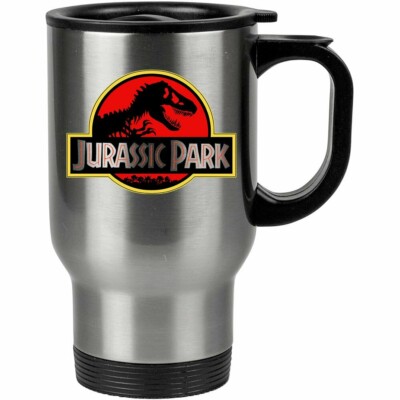 Caneca Térmica Jurassic Park Black Red 500ml Inox