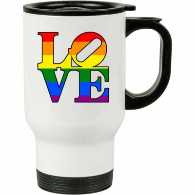 Caneca Térmica Love Lgbt 500ml Branca