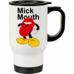 Caneca Térmica Mickey Rolling Stones 500ml Branca