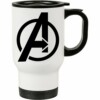 Caneca Térmica Os Vingadores Logo v01 500ml Branca