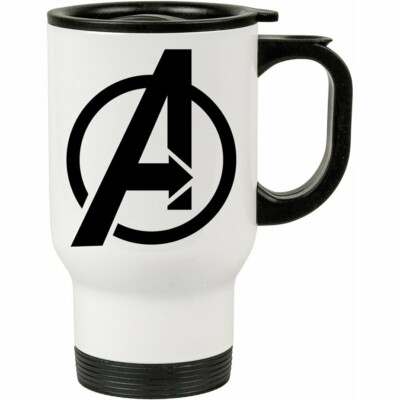 Caneca Térmica Os Vingadores Logo v01 500ml Branca