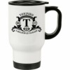 Caneca Térmica Personalizada Brasão V01 Com Nome 500ml Branca