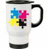 Caneca Térmica Quebra Cabeça Cmyk 500ml Branca