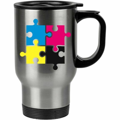 Caneca Térmica Quebra Cabeça Cmyk 500ml Inox