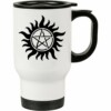 Caneca Térmica Supernatural Tatuagem Anti-possessão 500ml Branca