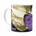Caneca Thanos 3d Print Vingadores Branca