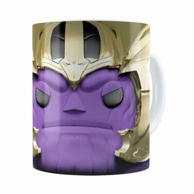 Caneca Thanos 3d Print Vingadores Branca
