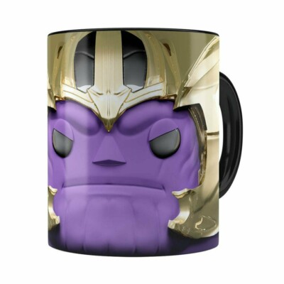 Caneca Thanos 3d Print Vingadores Preta