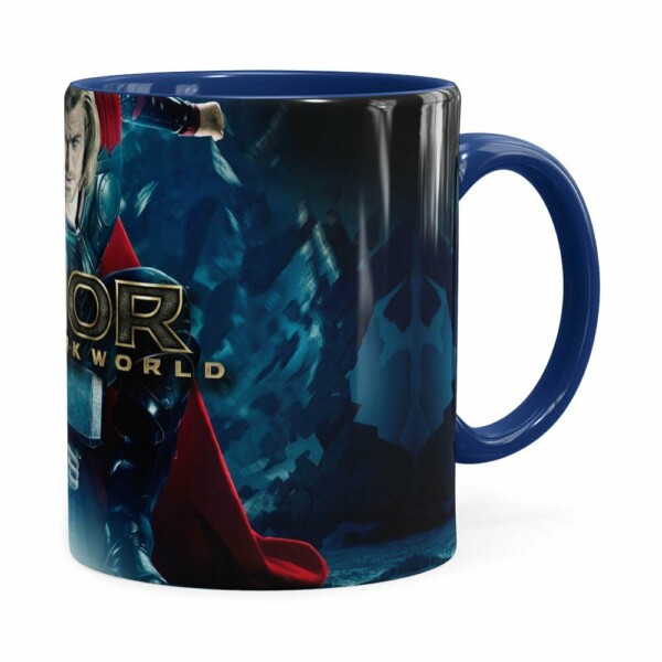 Caneca Thor The Dark World Filme Azul Escuro