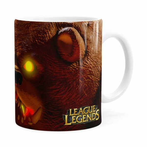 Caneca Tibbers 3d Print League Of Legends Branca