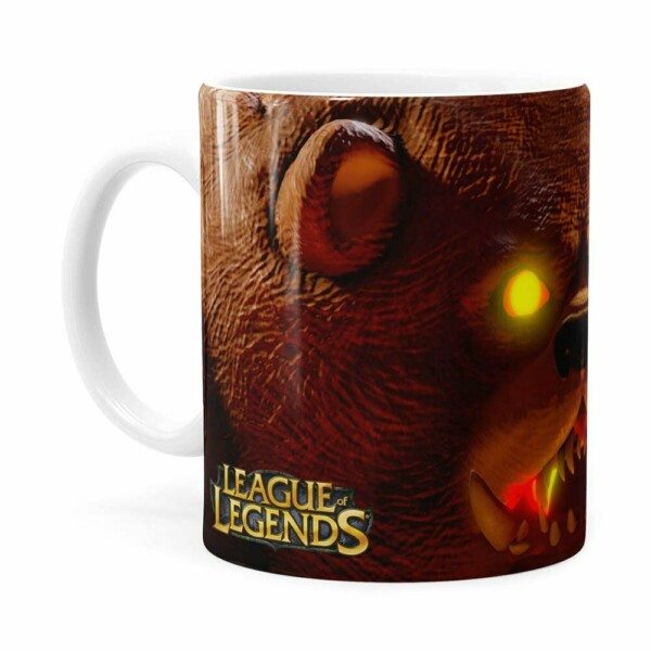 Caneca Tibbers 3d Print League Of Legends Branca