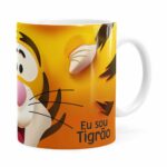Caneca Tigrão 3d Print Turma Do Pooh Branca