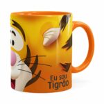 Caneca Tigrão 3d Print Turma Do Pooh Laranja