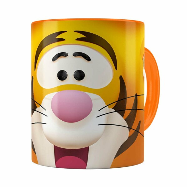 Caneca Tigrão 3d Print Turma Do Pooh Laranja