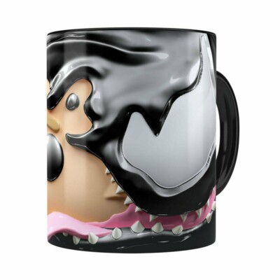 Caneca Venom 3d Print Spider-man Preta