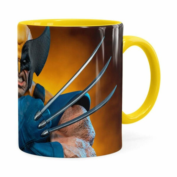 Caneca Wolverine Logan X-men 3d Print Amarela