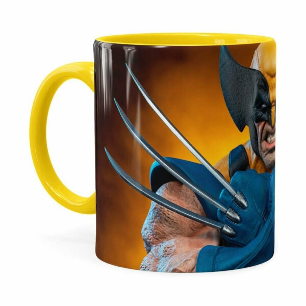 Caneca Wolverine Logan X-men 3d Print Amarela