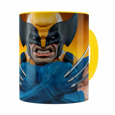 Caneca Wolverine Logan X-men 3d Print Amarela