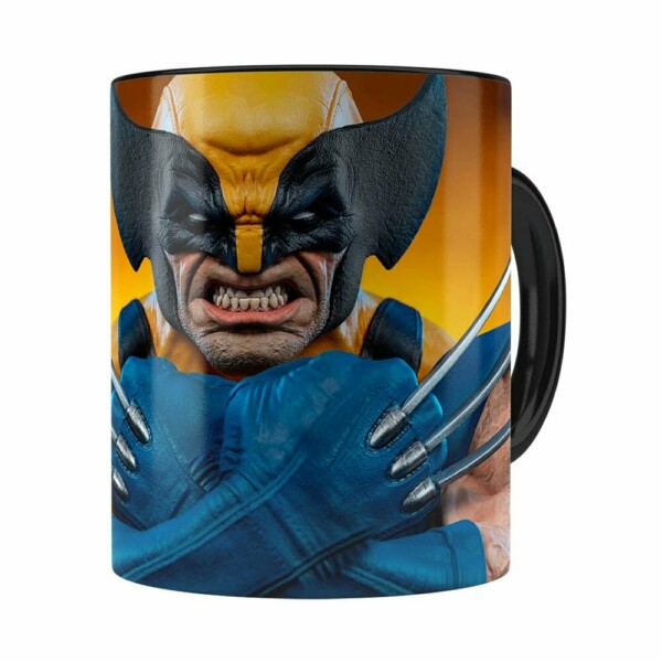Caneca Wolverine Logan X-men 3d Print Preta