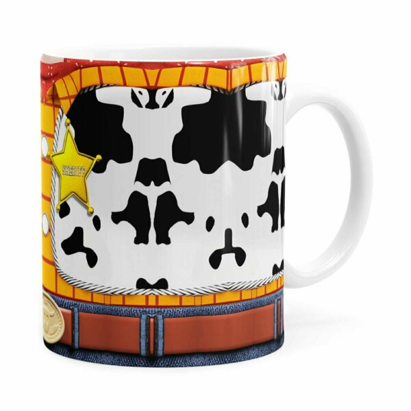 Caneca Woody 3d Print Corpinho Toy Story Branca