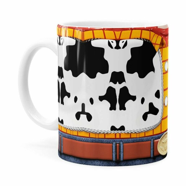 Caneca Woody 3d Print Corpinho Toy Story Branca