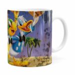 Caneca Zé Carioca E Donald Retrô 3d Print Branca