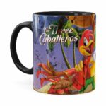 Caneca Zé Carioca E Donald Retrô 3d Print Preta