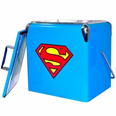 Cooler De Bebidas Superman Logo Azul