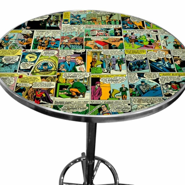 Mesa Bar Dc Comics Quadrinhos Em Ferro