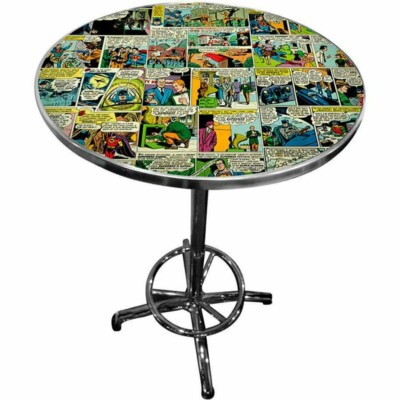 Mesa Bar Dc Comics Quadrinhos Em Ferro