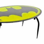 Mesa De Jantar Batman Oval Metal E Vidro